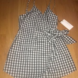 A lack and white romper